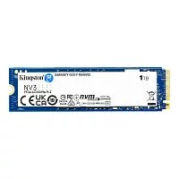 Твердотельный накопитель/ Kingston SSD NV3, 1000GB, M.2(22x80mm), NVMe, PCIe 4.0 x4, 3D TLC, R/W 6000/4000MB/s, TBW 320, DWPD 0.3 (12 мес) (SNV3S/1000G)