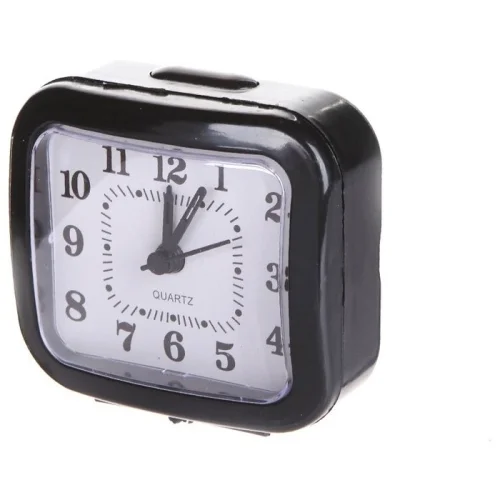 Perfeo Quartz часы-будильник PF-TC-004, прямоугольные 8*7,5 см, чёрные (PF_C3098)