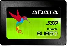 Твердотельный накопитель/ ADATA SSD Ultimate SU650, 512GB, 2.5" 7mm, SATA3, 3D TLC, R/W 520/450MB/s, IOPs 40 000/75 000, TBW 280, DWPD 0.5 (3 года) (ASU650SS-512GT-R)