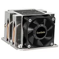 Exegate EX293439RUS Кулер ExeGate ESNK-P0068AP4.PWM.2U.3647.Cu (Al+Cu, 2U, 4 тепл. трубки, LGA3647, TDP 205W, PWM, 2100-6800RPM, 2 ball bearing, 4pin, 52db, 430г, на винтах, с термопастой, Retail box)