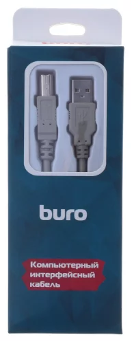 Кабель Buro USB A(m) USB B(m) 1.8м (BHP RET USB_BM18) серый (блистер) фото 5