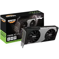 Видеокарта INNO3D RTX 5060 Ti Twin X2 OC/ / RTX5060Ti, HDMI, DP*3, 16G,D7 (N506T2-16D7X-191073N)
