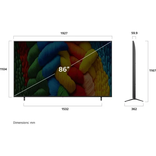 86 Телевизор NANO LED LG 86NANO81A6A.ARUG фото 4