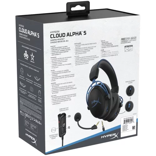 Гарнитура игровая/ HyperX Cloud Alpha S Blue (HX-HSCAS-BL/WW) фото 9