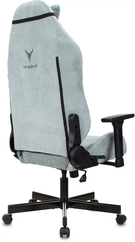 Кресло игровое Knight N1 Fabric серо-голубой Light-28 с подголов. крестов. металл (KNIGHT N1 SKY) фото 34