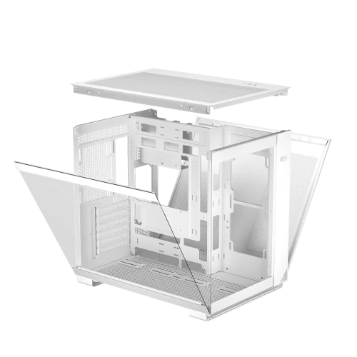 Корпус без блока питания/ Case PCCooler C3T500 ARGB WH, Midi-Tower, TG, 6x120mm ARGB, 1xUSB-C 3.1 + 2xUSB-A 3.0, ATX, mATX, mITX White фото 5