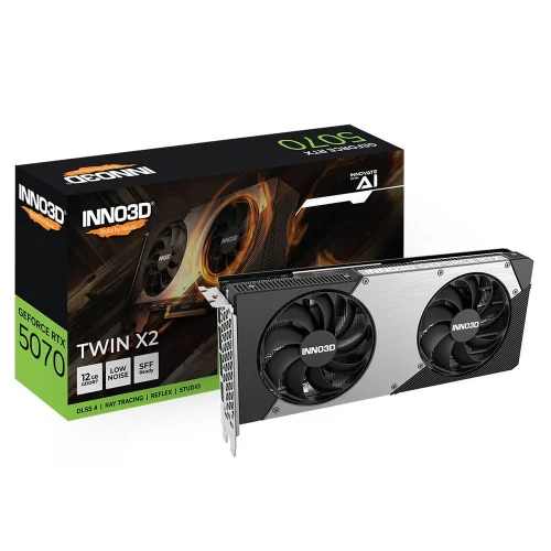 Видеокарта INNO3D RTX 5070 TWIN X2 12GB GDDR7 192bit 3xDP HDMI 3FAN RTL (N50702-12D7-195064N)