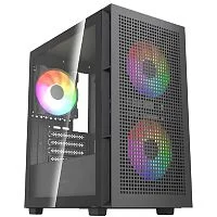 Powercase Корпус Mistral SM05 ARGB, Tempered Glass, 3x120mm ARGB PWM fans, чёрный, mATX (CMMSM05B-A3)