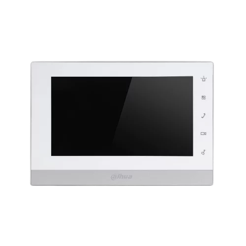 DAHUA DHI-VTH1550CH-S2 Монитор видеодомофона IP 7 дюймовый, белый, ёмкостной сенсорный экран, поддержка карты памяти Micro SD до 32Гб, питание DC 12В