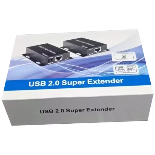ORIENT VE02U4P, USB2.0 extender, удлинитель до 50 м по витой паре Cat6/ 6е, USB2.0 хаб 4 порта, питание от внешнего БП (31322) фото 3