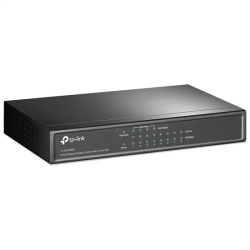Коммутатор/ 8-port Gigabit Desktop Switch with 4-Port PoE (TL-SG1008P)