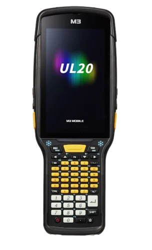 Терминал сбора данных M3 Mobile UL20F Android 9.0, GMS, FHD, WiFi, SE4750 2D Imager Scanner, Rear Camera, BT, NFC(HF), 4G/ 64G, 53 Alpha Numeric Keypad, Standard Battery for low temperature, Hand Strap, Bullet Proof Film is (U20F0C-P2CFES-HF-R)