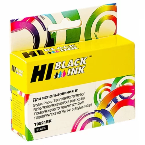 Картридж Hi-Black HB-T0821 черный (для Epson Stylus R270/ 295/ 390/ RX590/ T50) (1530231010)