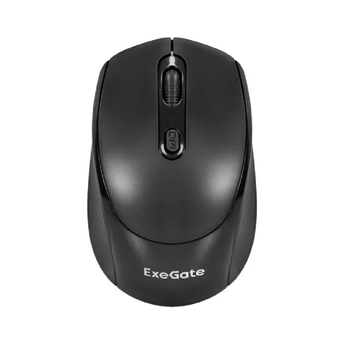 Exegate EX298896RUS Беспроводная мышь ExeGate Professional Standard SR-9005 (радиоканал 2,4 ГГц, USB, оптическая, 1200dpi, 4D, 4 кнопки и колесо прокрутки, черная, RTL) фото 3