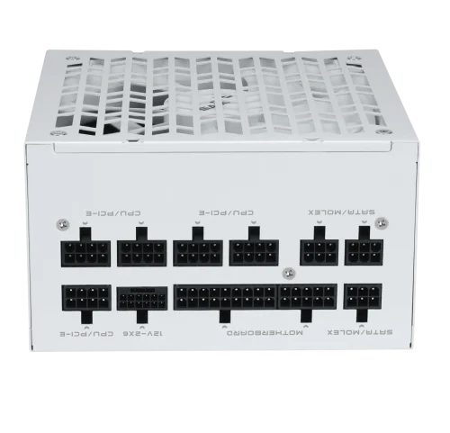 Блоки питания/ Power Supply SAMA G1000 White (HAT-1000yzB1G), 1000W 80+ Gold (ATX, 3.1, PCIe 5.0, Full modular, 1x24(20+4)pin mesh 550mm, 2xCPU 8(4+4)pin 700mm, 3xPCIe*2 8(6+2)pin 600mm, 1x12VHPWR PCI (G1000-WHGFF001-EU) фото 2