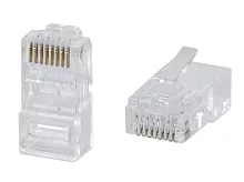Коннектор Cabeus 8P8C-C6 RJ-45 под витую пару, категория 6 , универсальный (для одножильного и многожильного кабеля) для проводников с толщиной по изоляции до 1,05 мм