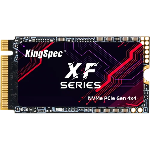 Твердотельный накопитель/ Kingspec SSD XF-1TB 2242, 1024GB, M.2(22x42mm), NVMe, PCIe 4.0 x4, R/W 4900/4600MB/s, IOPs н.д./н.д., TBW 1200, DWPD 1.07 (3 года)
