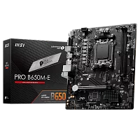 Материнская плата MSI PRO B650M-E B650, AM5, 2*DDR5, 1*PCIEx16, 1*PCIEx1, 1*M.2, 6*USB3.2Gen1, 6*USB2.0, 4*SATA3.0, 1G, VGA, HDMI, M-ATX, RTL