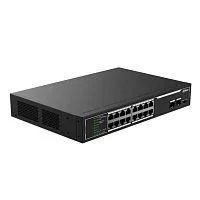 Коммутатор Dahua 18-port Gigabit RJ45 16-port PoE Switch, 135W, Metal case (DH-SG1018LP-2F)