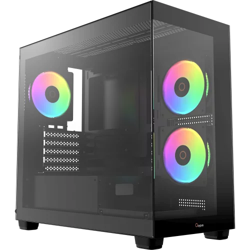 Корпус Компьютер без блока питания/ Case Ocypus Gamma C52 BK ARGB, Mini-Tower, TG, 3x120mm ARGB, 1xUSB-A 3.0 + 2xUSB 2.0, mATX, mITX Black (GAMMA-C52-BKD300XX-GL)