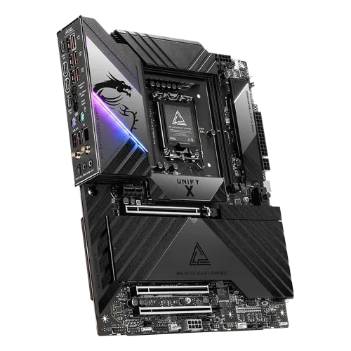 Материнская плата MSI MEG Z890 UNIFY-X Z890, LGA1851, 2*DDR5, 3*PCIEx16, 1*PCIEx1, 6*M.2, 2*TypeC, 8*USB3.2Gen2, 4*USB3.2Gen1, 8*USB2.0, 6*SATA3.0, 5G, 2*Type-C(DP), ATX, RTL фото 3