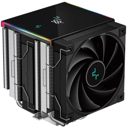 Кулер для процессора DEEPCOOL AK620 DIGITAL SE LGA20XX/1700/1200/115X/AM5/AM4 (9шт/кор, TDP 260W, PWM, DUAL Fan 120mm, 6 тепл. трубок, ARGB, черный) RET (R-AK620-BKADMN-GJD)