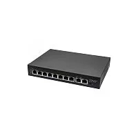 PoE коммутатор Fast Ethernet на 10 RJ45 портов. Порты: 8 x FE (10/100 Base-T) с поддержкой PoE (IEEE 802.3af/at), 2 x GE (10/100/1000 Base-T). Соответствует стандартам PoE IEEE 802 (NS-SW-8F2G-P)