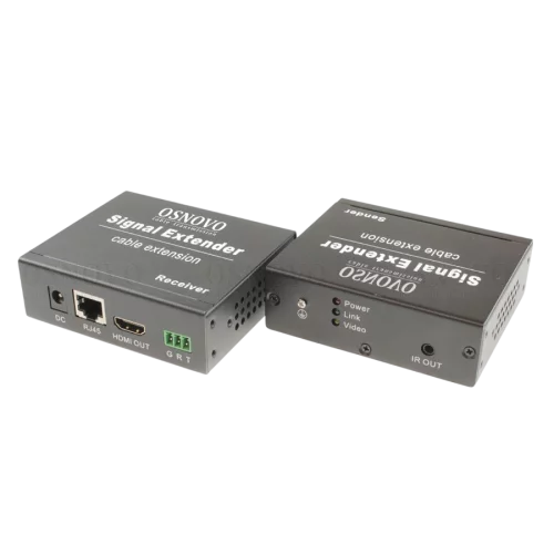 Комплект (передатчик+приемник) OSNOVO TA-HiDP+RA-HiDP Комплект для передачи HDMI, RS232, ИК управления и питания по кабелю витой пары (HDBaseT). Расстояние передачи до 40м (4K2K(30Гц)), до 70м(1080p). Поддержка технологии Power ove