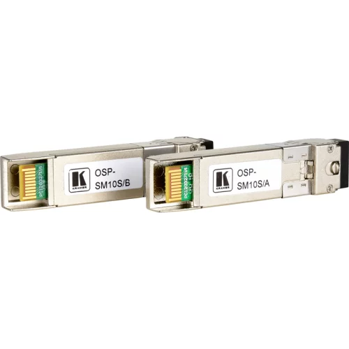 Пара приемопередающих оптических модулей SFP+ для приборов 691/692, 675 и 676 с разъемами LC; поддержка 4К60 4:4:4, одномодовый, до 20 км [50-000299]/ Пара приемопередающих оптических модулей SFP+ для приборов 691/692, 675 и 676 с разъемами LC; поддержка 