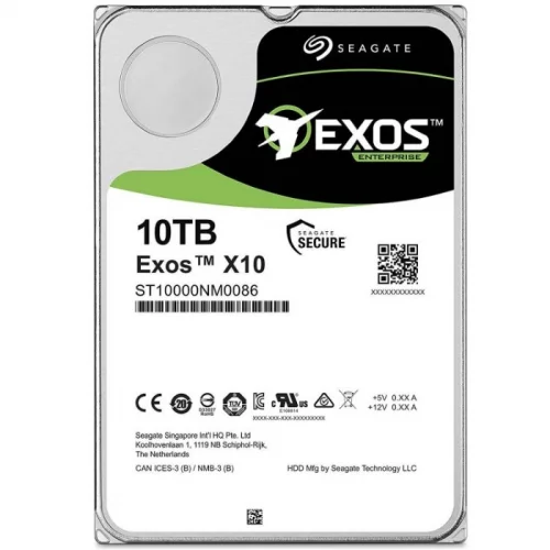 Жесткий диск/ HDD Seagate SATA3 10Tb Exos X10 Enterprise 7200 256Mb (clean pulled) 1 year warranty (replacement ST10000NM017B, ST10000NM001G, MG06ACA10TE) (ST10000NM0086)