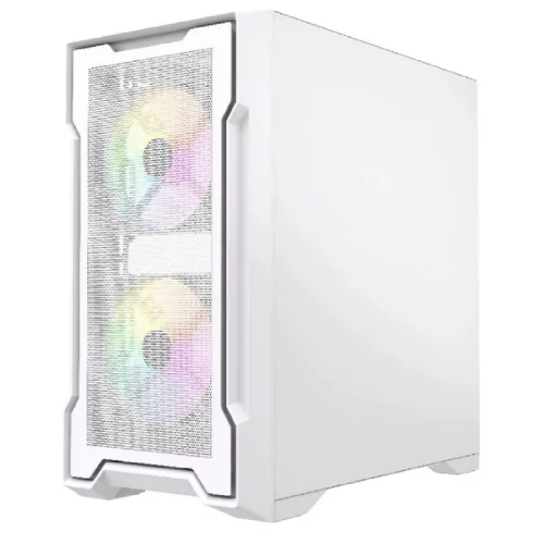 Powercase Mistral Micro X3W ARGB, Tempered Glass, 3x 120mm ARGB PWM Fan, белый, mATX (CMMXW-A3) фото 3