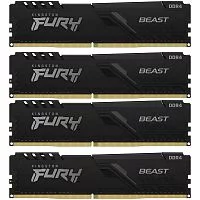 Память оперативная/ Kingston 64GB 3200MT/s DDR4 CL16 DIMM (Kit of 4) FURY Beast Black (KF432C16BBK4/64)