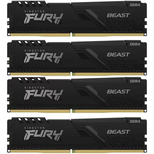 Память оперативная/ Kingston 64GB 3200MT/s DDR4 CL16 DIMM (Kit of 4) FURY Beast Black (KF432C16BBK4/64)