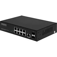 SW-80802/ L(150W) Управляемый L2 PoE коммутатор Gigabit Ethernet на 8 RJ45 PoE + 2 x GE SFP порта. (OSN-13595)