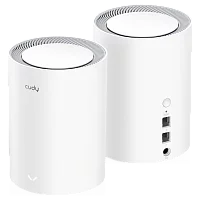 Wi-Fi Mesh-система/ AX1800 Wi-Fi 6 Mesh Solution 2-Pack,Chipset MediaTek, Dual-Band, 802.11ax/ac/a/b/g/n, 1201Mbps at 5GHz + 574Mbps at 2.4GHz, 2 Gigabit Ethernet Ports, 4 internal antennas, MU-MIMO, DDNS, Zerotier/Wireguard/Open (M1800(2-PACK))
