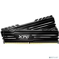 Модуль памяти ADATA 16GB (2 x 8Gb) DDR4 UDIMM, XPG GAMMIX D10, 3200MHz CL16-20-20, 1.35V, Черный Радиатор (AX4U32008G16A-DB10)