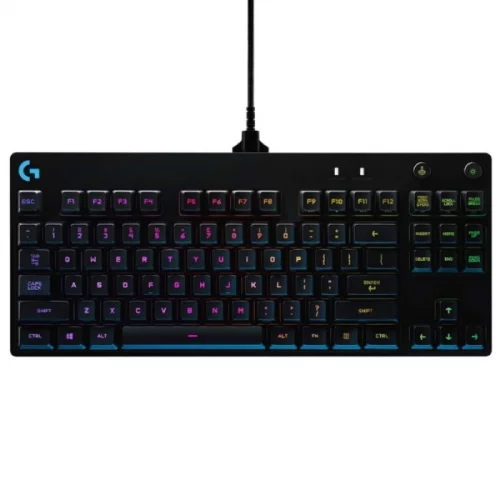 Клавиатура Logitech Gaming PRO (920-009393) (920-009393) Клавиатура/ Logitech Gaming Keyboard G PRO TKL Corded Mechanical - BLACK - RUS - USB - CLICKY (920-009393)