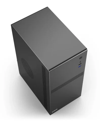 CBR Корпус mATX Minitower V203, c БП PSU-ATX550-12MD (550W/120mm), 1*USB 3.0, 1*USB 2.0, HD Audio+Mic, Black [PCC-MATX-V203-550W]