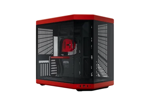 Корпус без блока питания/ Case HYTE Y70, Midi-Tower, TG, no fans, 2xUSB-A 3.2, 1xUSB Type-C, E-ATX, ATX, mATX, mITX Black Cherry (CS-HYTE-Y70-BR)