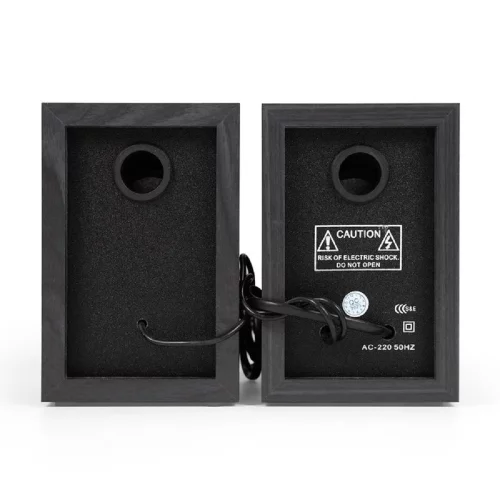 ExeGate Maestro SPS-605 (Активная, питание 220В, 2х3Вт, 30-18000Гц, цвет черный, дерево, разъем для наушников, Color Box) (EX294432RUS) фото 3