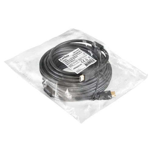 Exegate EX294694RUS Кабель HDMI ExeGate EX-CC-HDMI-15.0F (19M/ 19M, 15м, v1.4b, ферритовые кольца, позолоченные контакты) фото 2