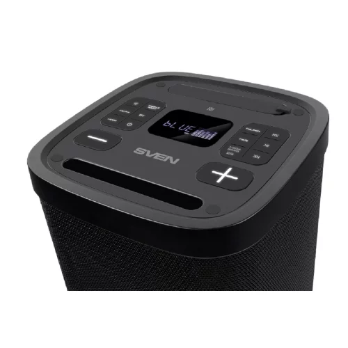 SVEN PS-950 2.0 Мобильные колонки чёрные (2x80 W, IPx4, mini Jack, 2 х 6.35 мм Jack, USB, NFC, Bluetooth, FM, micro SD, ПДУ, 2 x 4400 мA, LED подсветка) (SV-022396) фото 3