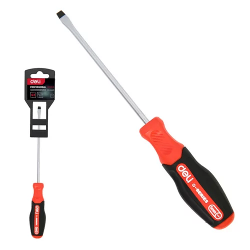 Шлицевая DL3443 SL5x75мм сталь S2, матовый стержень, двухкомпонентная прорезиненная рукоять