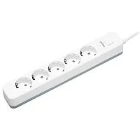 Сетевой фильтр Perfeo "POWER STREAM", 2500W, 5.0м, 5 розеток, белый (PF_C3967)