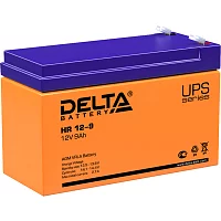 Батарея DELTA серия HR, HR 12-9, напряжение 12В, емкость 9Ач (разряд 20 часов), макс. ток разряда (5 сек.) 135А, макс. ток заряда 2.7А, свинцово-кислотная типа AGM, клеммы F2, ДxШxВ 151х65х94мм., вес 2.78кг., срок службы 8 лет./ Battery DELTA series HR,
