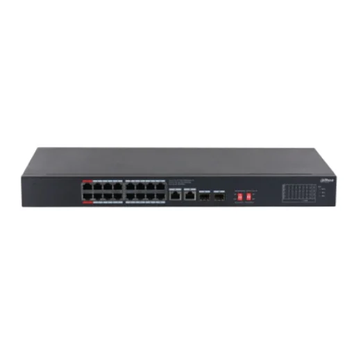 DAHUA DH-S3220-16GT-240 16-портовый управляемый гигабитный коммутатор с PoE, уровень L2, 16xRJ45 1Gb, 2xRJ45 1Gb uplink, 2xSFP 1Gb uplink, суммарно 240Вт, коммутация 40 Гбит/ с, MAC-таблица 8К фото 3