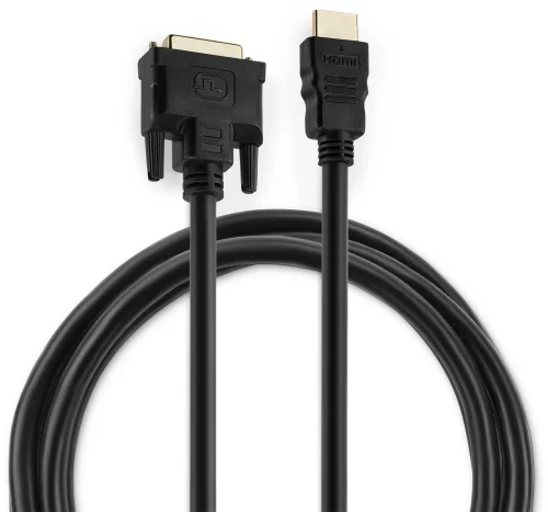 Кабель аудио-видео Buro HDMI (m)/DVI-D (Dual Link) (m) 1.8м. позолоч.конт. черный (BHP RET HDMI_DVI18) фото 2