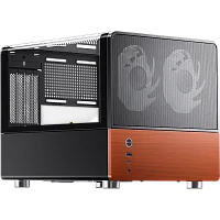 Корпус без блока питания/ Case JONSBO V12, Mini-Tower, TG, 2x120mm, 1xUSB-A 3.0 + 1xUSB-C 3.2, mATX, mITX Black (V12 BLACK)