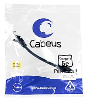 Cabeus PC-UTP-RJ45-Cat.5e-0.15m-BK-LSZH Патч-корд U/UTP, категория 5е, 2xRJ45/8p8c, неэкранированный, черный, LSZH, 0.15м