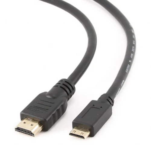 Кабель HDMI-miniHDMI Gembird/ Cablexpert , v1.4, 19M/ 19M, 1.8м, 3D, Ethernet, черный, позол.разъемы, экран, пакет(CC-HDMI4C-6)
